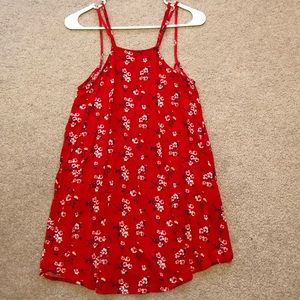 Red Flowy Mini Dress